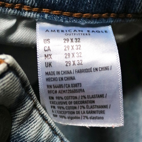 American Eagle Light Washed Slim Jeans Men's size 29 x 32 - Picture 6 of 11